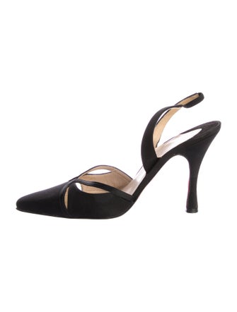 Christian Louboutin Satin Slingback Pumps