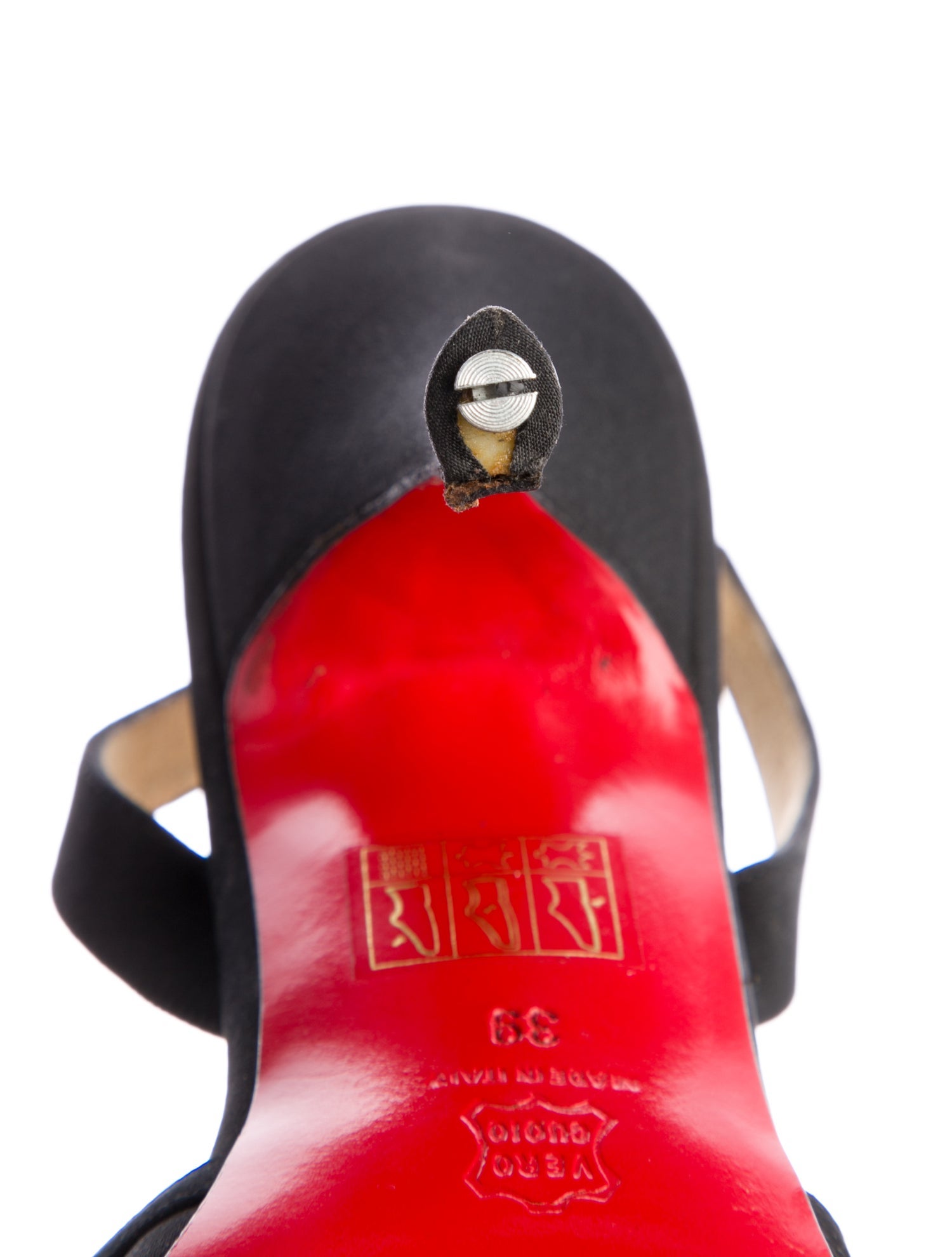 Christian Louboutin Satin Slingback Pumps