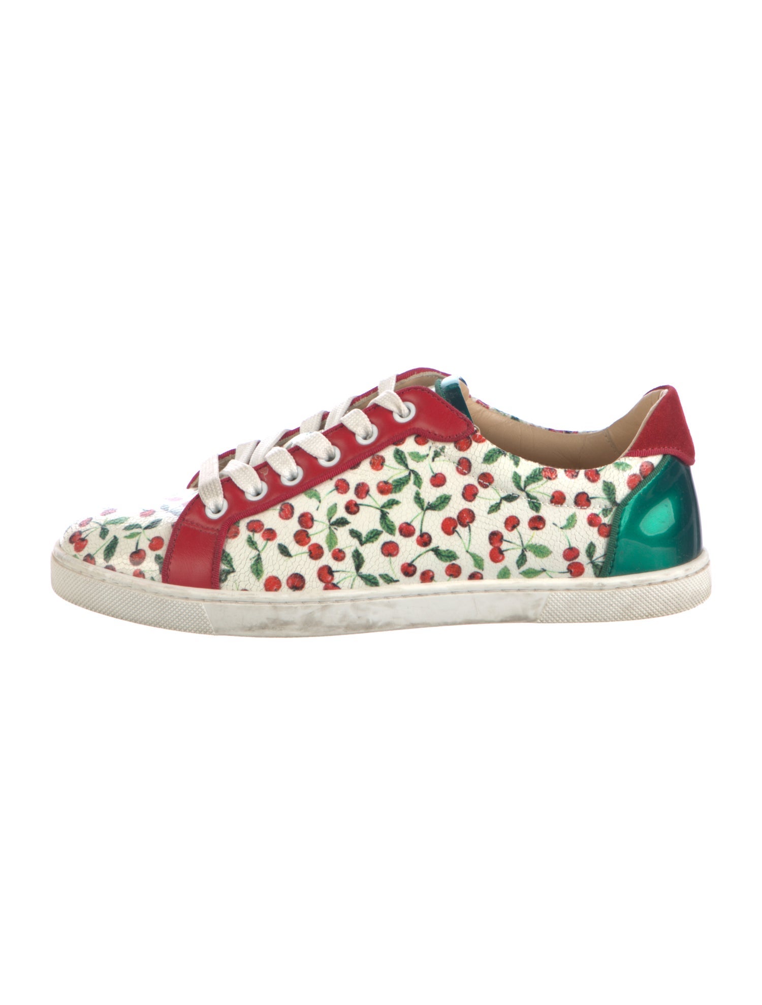 Christian Louboutin Patent Leather Printed Sneakers
