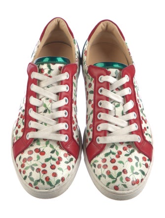 Christian Louboutin Patent Leather Printed Sneakers