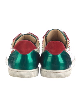 Christian Louboutin Patent Leather Printed Sneakers