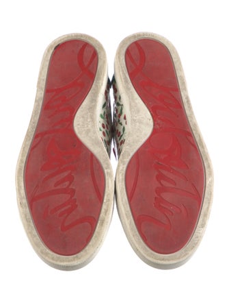 Christian Louboutin Patent Leather Printed Sneakers
