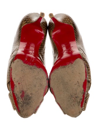 Christian Louboutin Snakeskin Animal Print Pumps