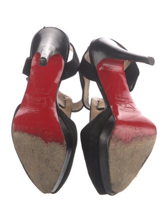 Christian Louboutin Suede T-Strap Pumps