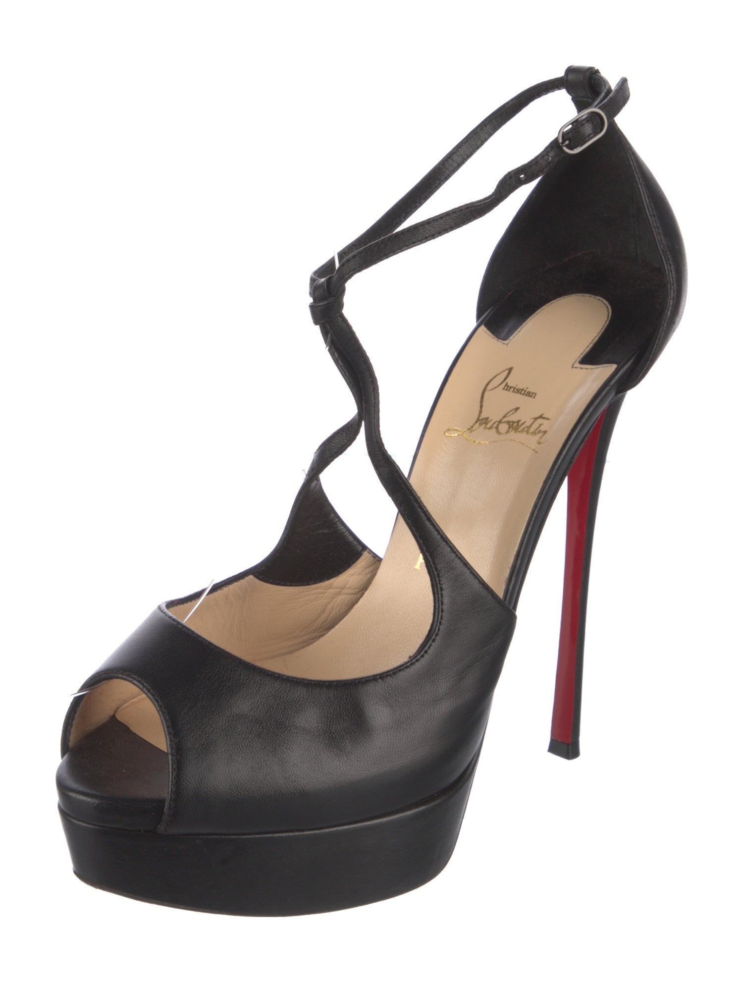 Christian Louboutin Leather T-Strap Sandals