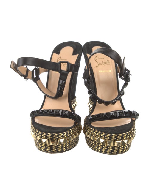 Christian Louboutin Suede Studded Accents Espadrilles