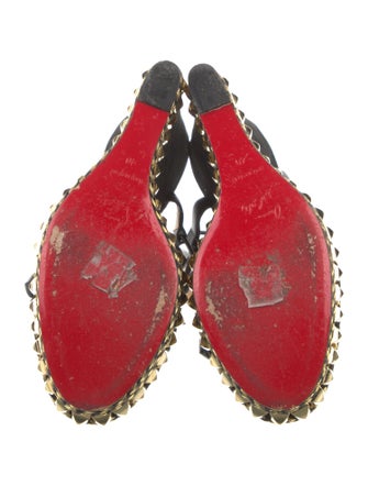 Christian Louboutin Suede Studded Accents Espadrilles