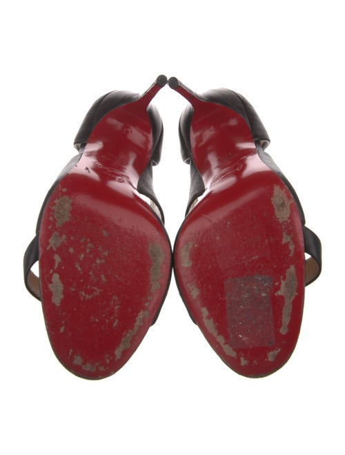 Christian Louboutin Leather Cutout Accent Slingback Sandals