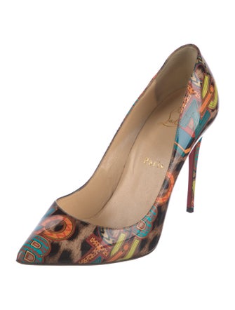 Christian Louboutin Patent Leather Printed Pumps