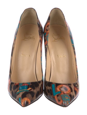 Christian Louboutin Patent Leather Printed Pumps