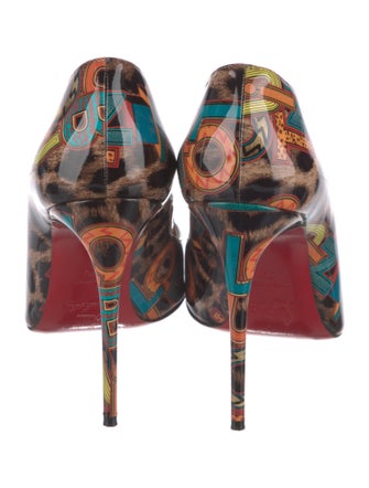 Christian Louboutin Patent Leather Printed Pumps