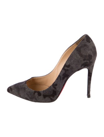 Christian Louboutin Wool Printed Pumps