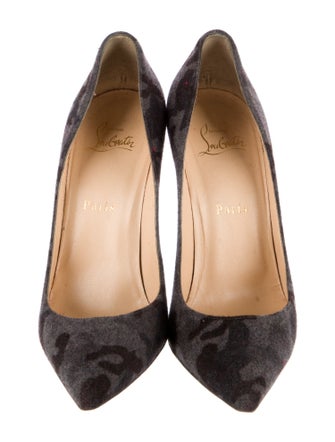 Christian Louboutin Wool Printed Pumps