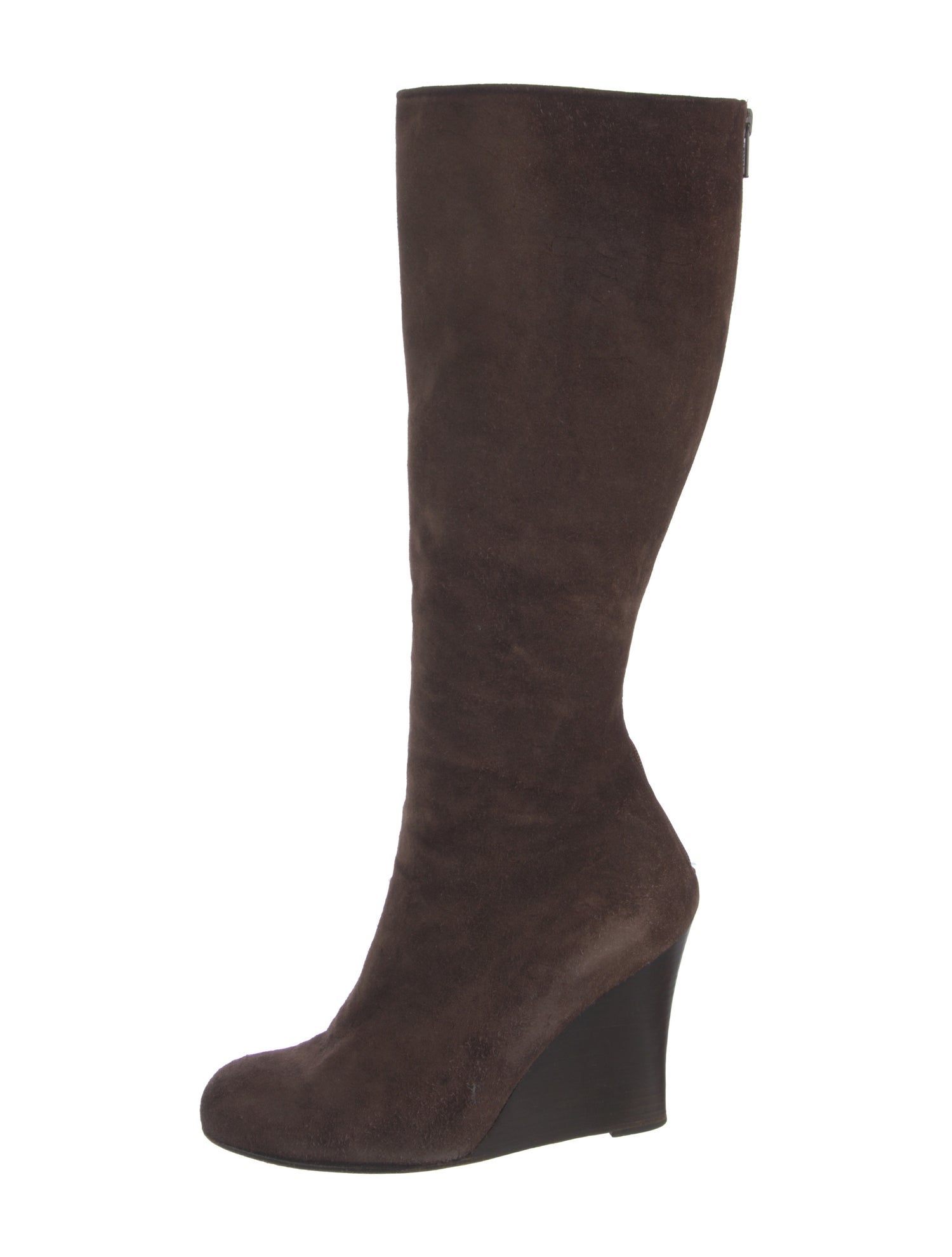 Christian Louboutin Suede Leather Trim Embellishment Boots