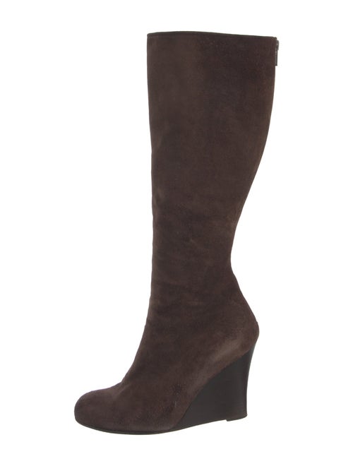 Christian Louboutin Suede Leather Trim Embellishment Boots