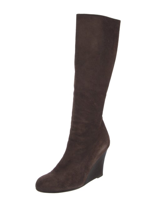 Christian Louboutin Suede Leather Trim Embellishment Boots