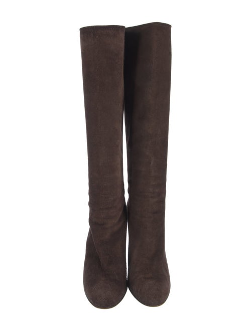 Christian Louboutin Suede Leather Trim Embellishment Boots