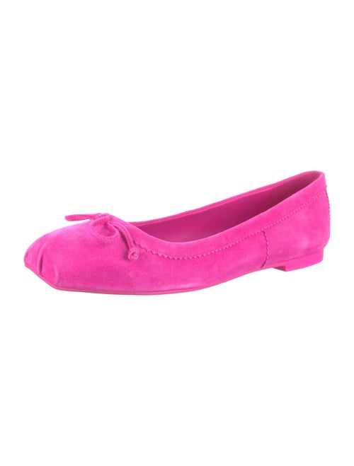 Christian Louboutin Suede Bow Accents Ballet Flats