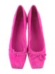 Christian Louboutin Suede Bow Accents Ballet Flats