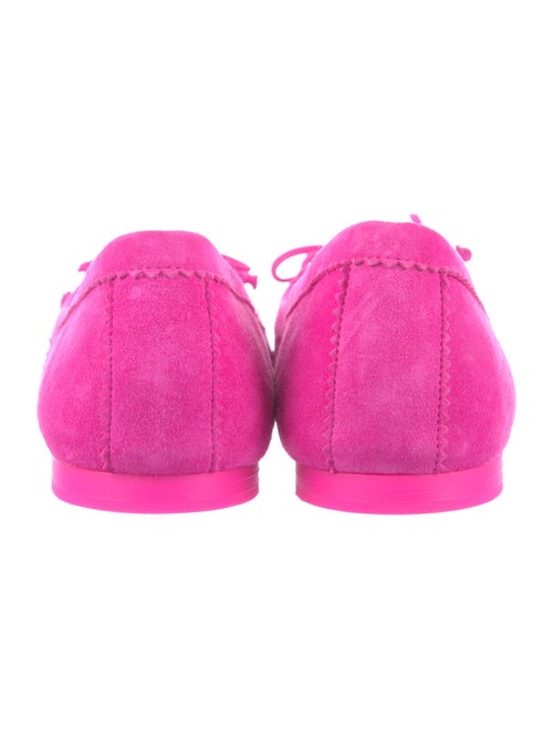 Christian Louboutin Suede Bow Accents Ballet Flats