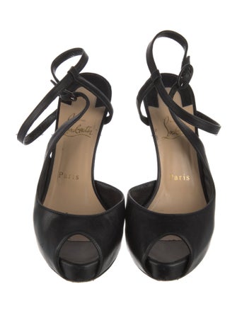 Christian Louboutin Leather Slingback Pumps
