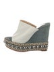 Christian Louboutin Leather Studded Accents Espadrilles