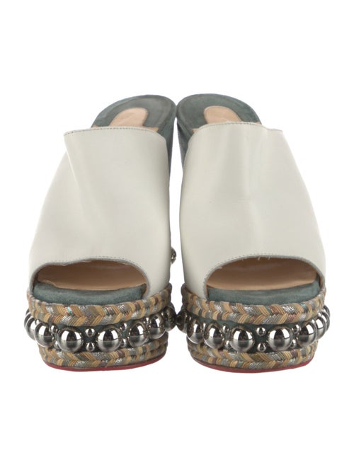 Christian Louboutin Leather Studded Accents Espadrilles