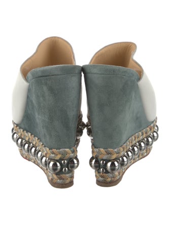 Christian Louboutin Leather Studded Accents Espadrilles