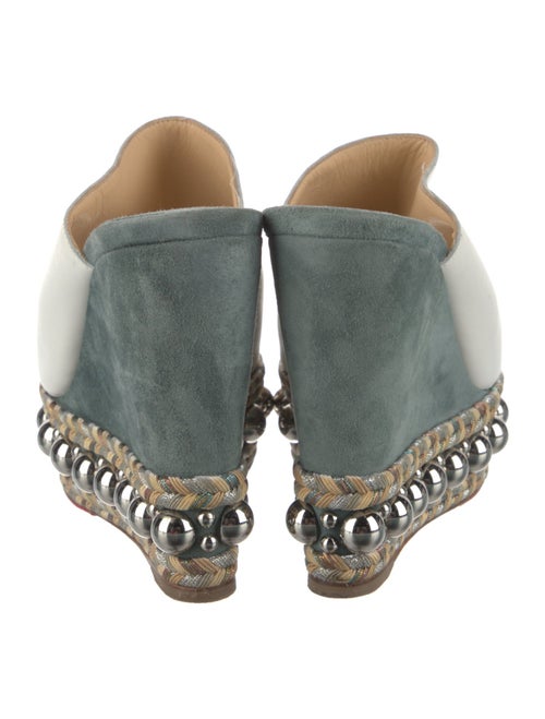 Christian Louboutin Leather Studded Accents Espadrilles