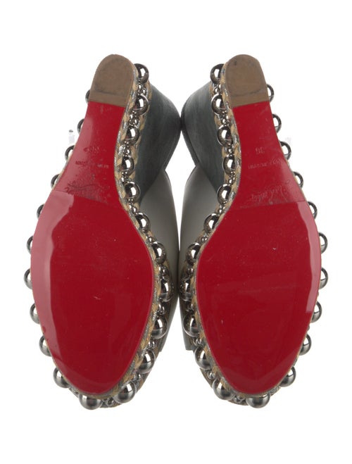 Christian Louboutin Leather Studded Accents Espadrilles