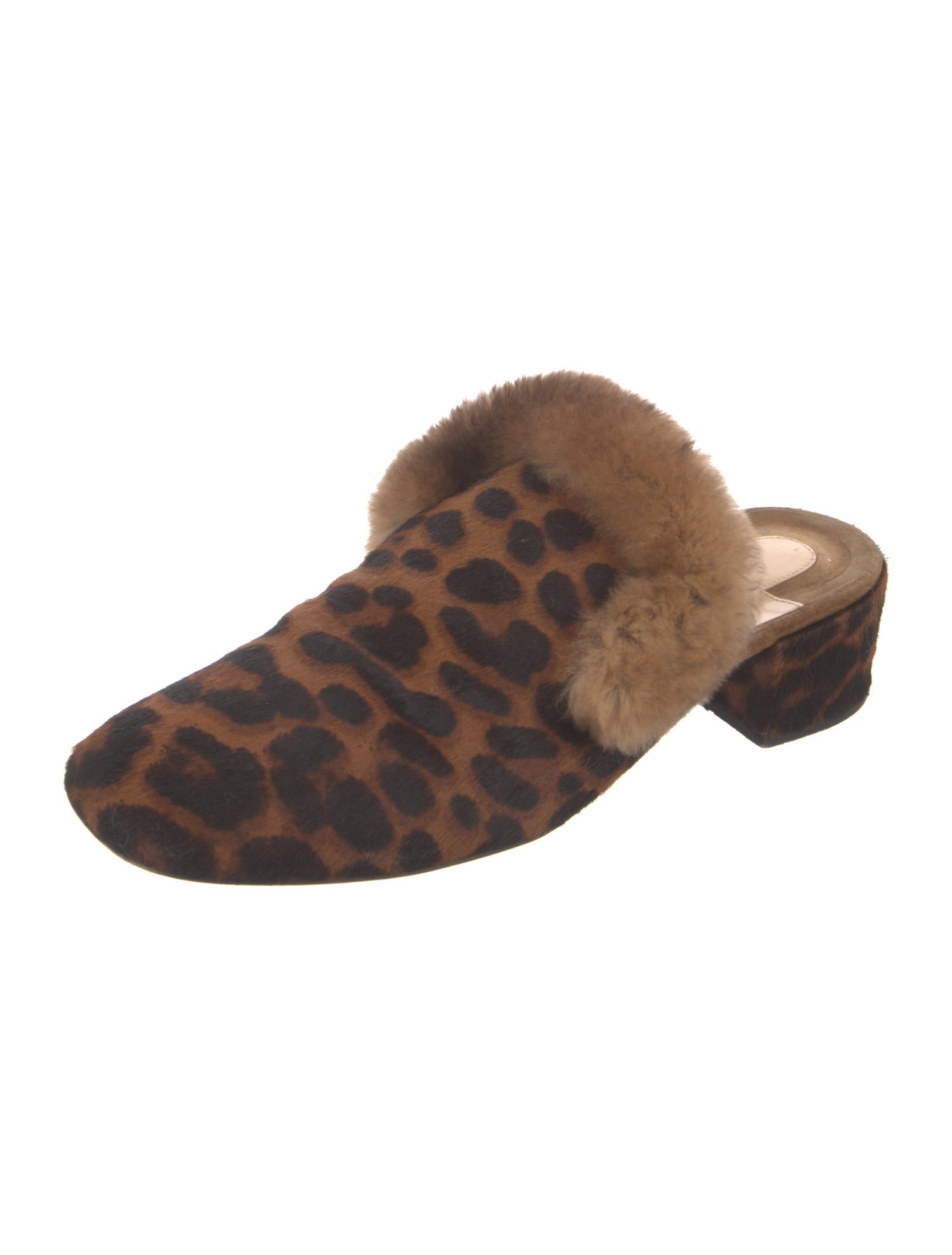 Christian Louboutin Ponyhair Animal Print Mules
