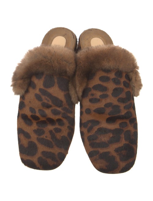 Christian Louboutin Ponyhair Animal Print Mules