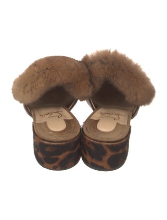 Christian Louboutin Ponyhair Animal Print Mules