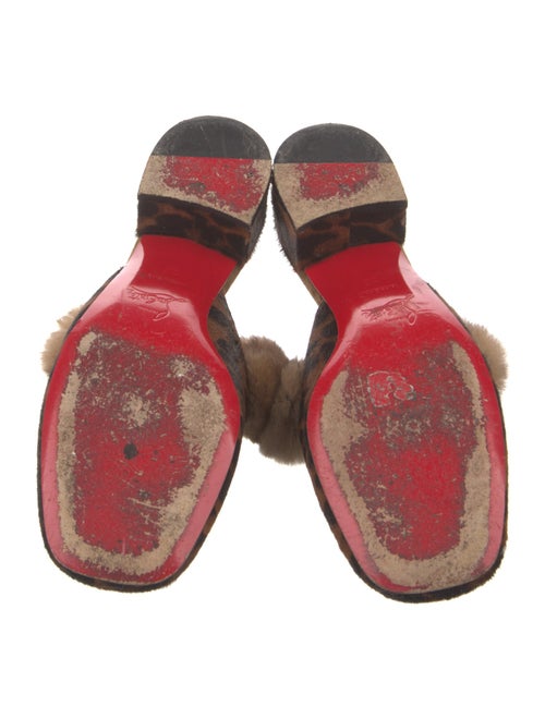 Christian Louboutin Ponyhair Animal Print Mules