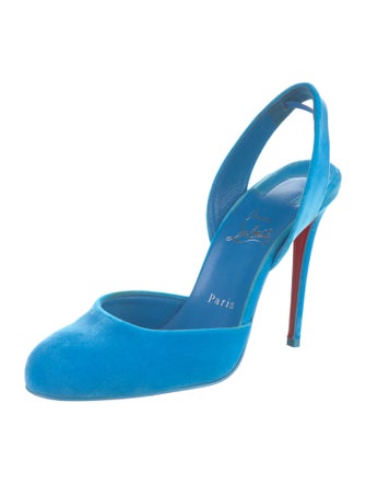 Christian Louboutin Velvet Slingback Pumps
