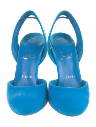Christian Louboutin Velvet Slingback Pumps