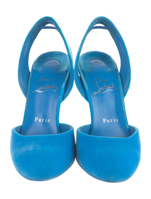 Christian Louboutin Velvet Slingback Pumps