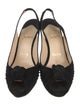 Christian Louboutin Suede Pleated Accents Slingback Sandals