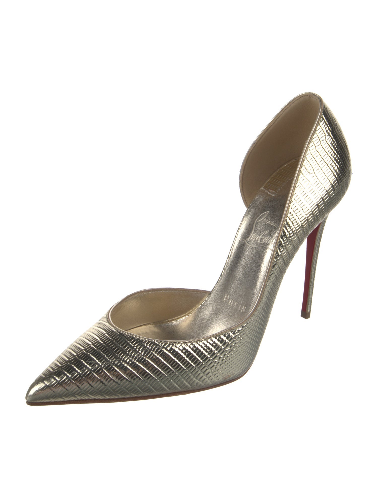 Christian Louboutin Leather Animal Print D'Orsay Pumps