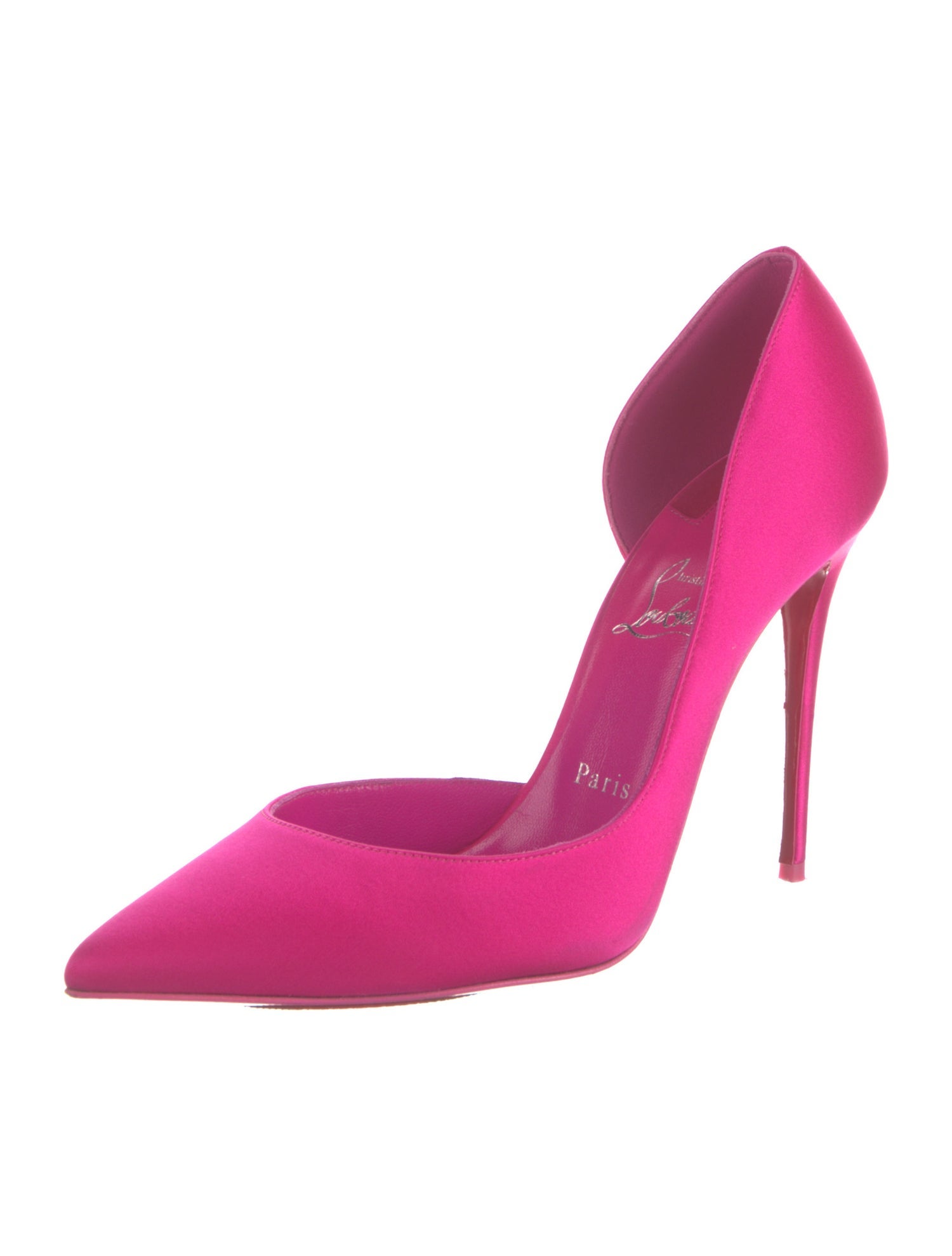 Christian Louboutin Satin D'Orsay Pumps