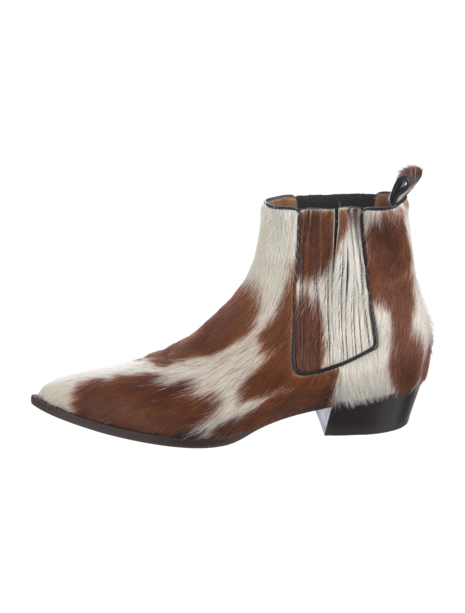 Christian Louboutin Calf Hair Fur Trim Boots