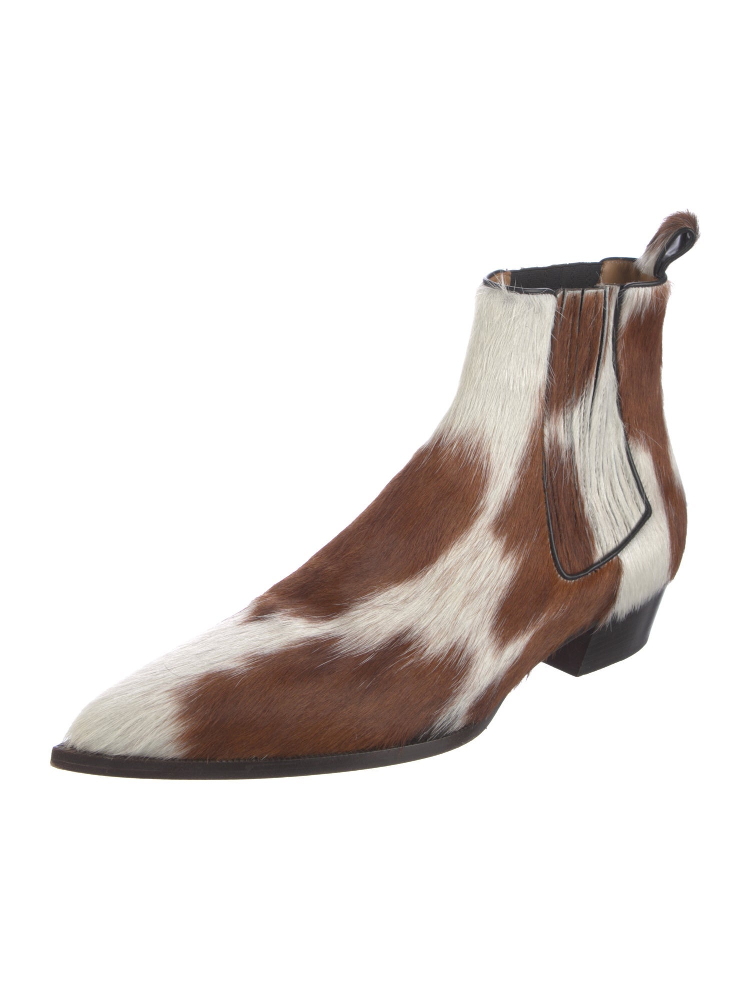 Christian Louboutin Calf Hair Fur Trim Boots