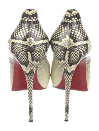 Christian Louboutin Patent Leather Animal Print Sandals