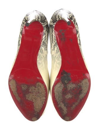 Christian Louboutin Patent Leather Animal Print Sandals