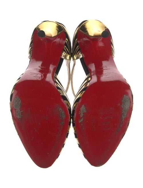 Christian Louboutin Leather Animal Print D'Orsay Pumps