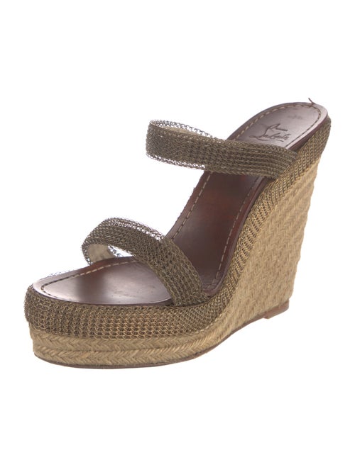 Christian Louboutin Metal Chain-Link Accents Espadrilles