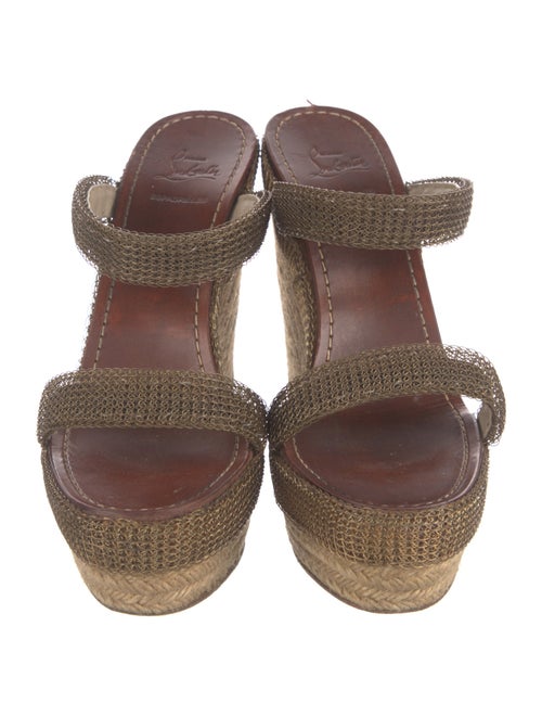 Christian Louboutin Metal Chain-Link Accents Espadrilles