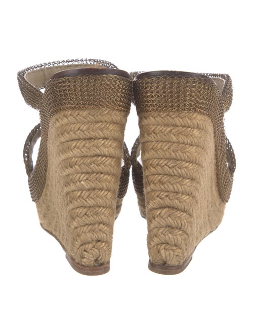 Christian Louboutin Metal Chain-Link Accents Espadrilles