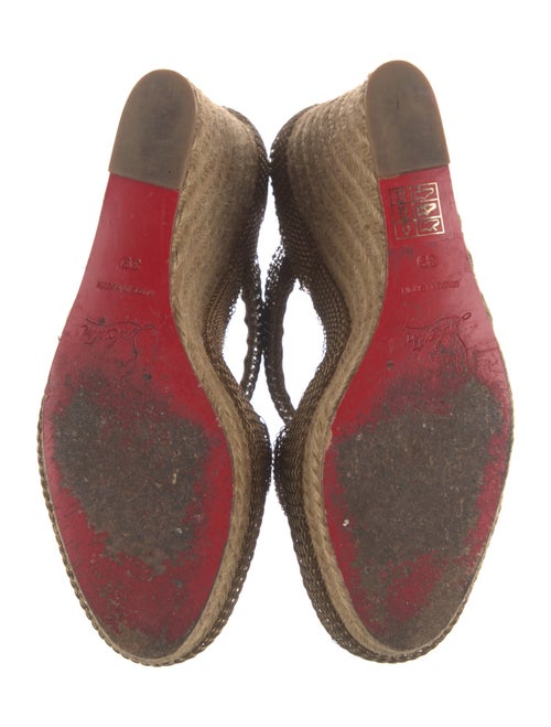 Christian Louboutin Metal Chain-Link Accents Espadrilles