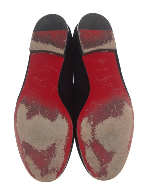 Christian Louboutin Velvet Graphic Print Loafers